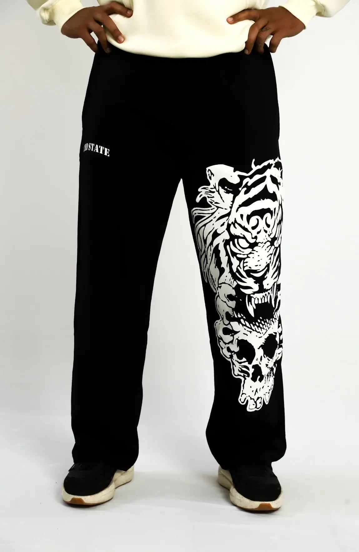 TIGER SKULL WIDE LEG JOGGERS