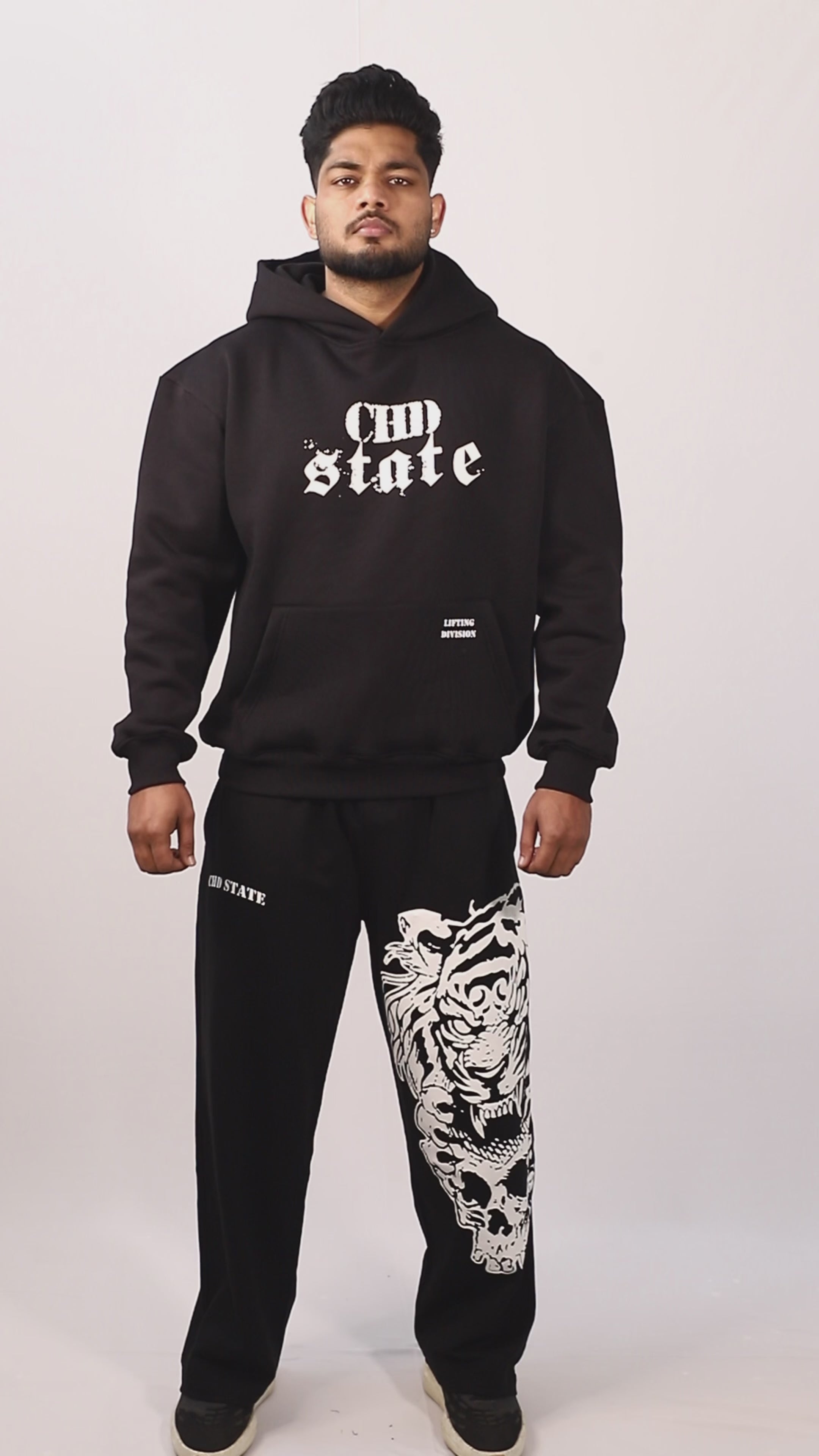 TIGER SKULL WIDE LEG JOGGERS