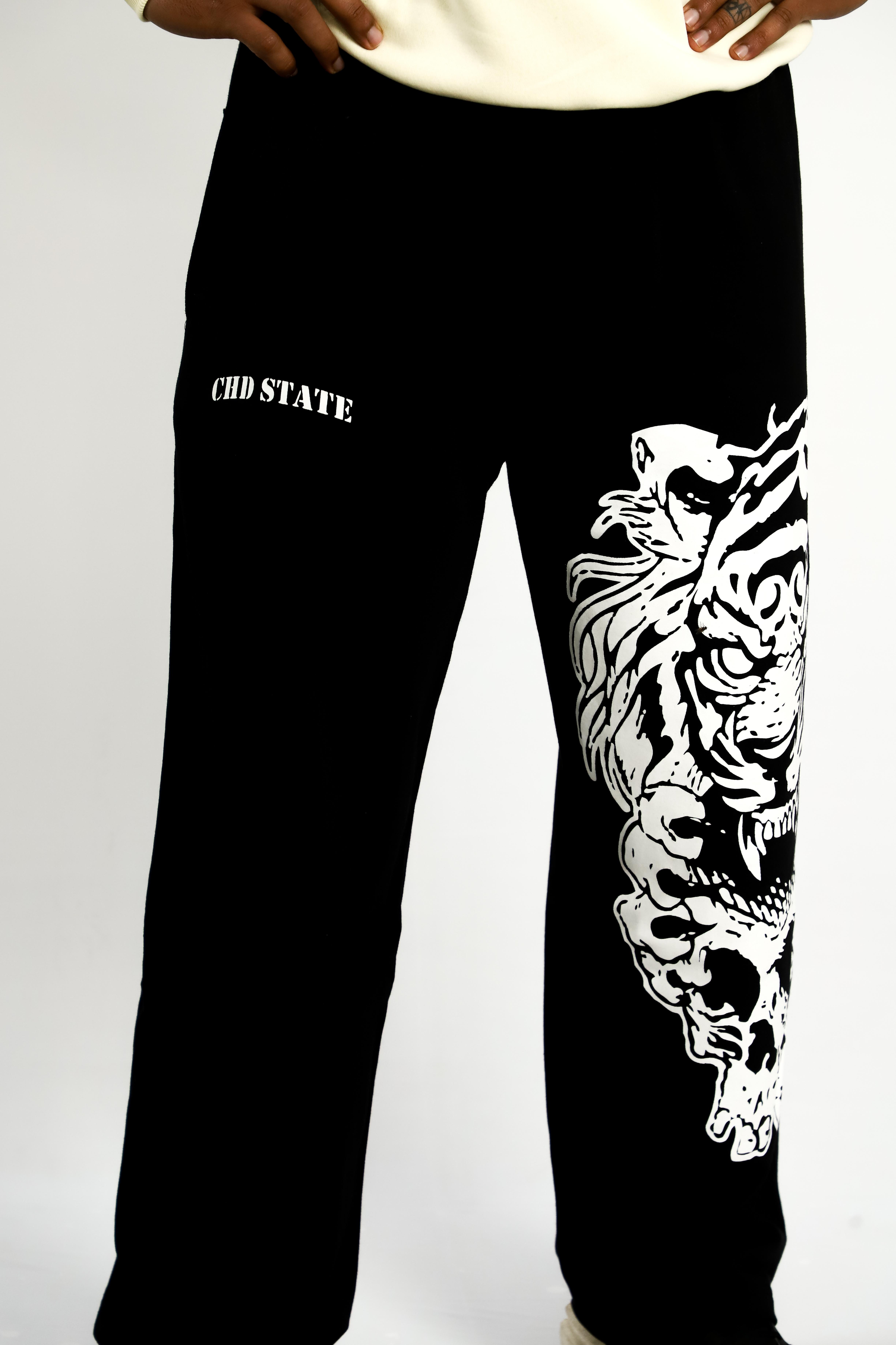 TIGER SKULL WIDE LEG JOGGERS